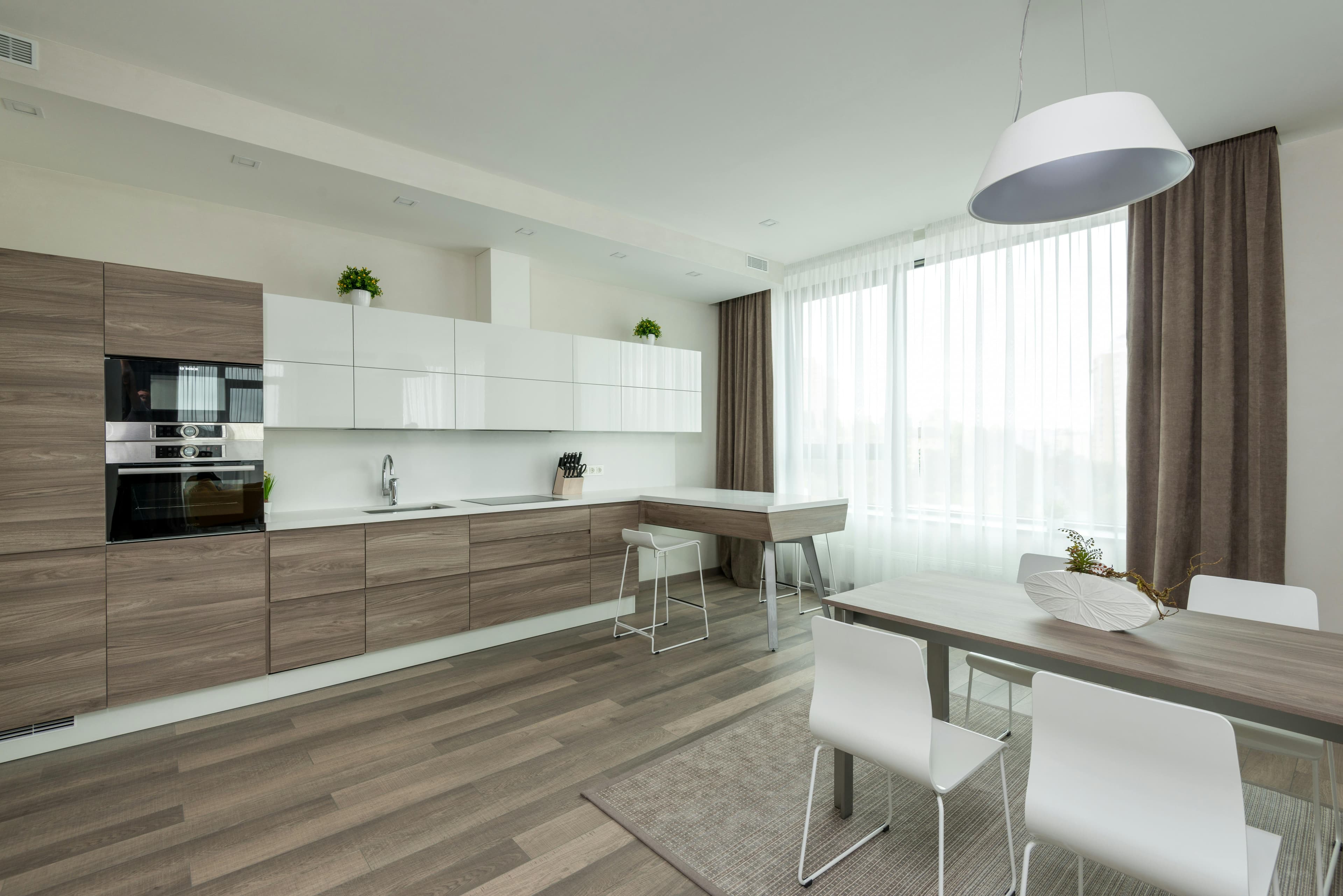 Natural light through large windows in Florida home
